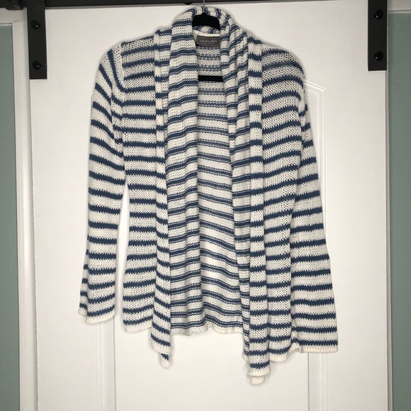 Wooden Ships Striped Open Cardigan, Sz M/L - Picture 5 of 5